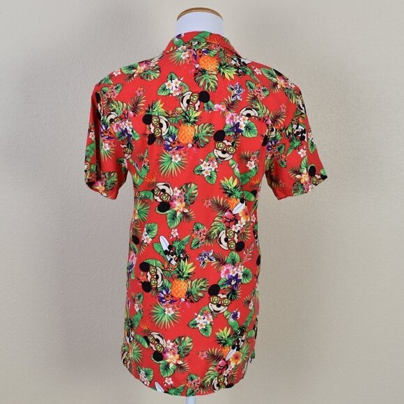 Disney Mickey Mouse Hawaiian Button Front Shirt S - Picture 5 of 8